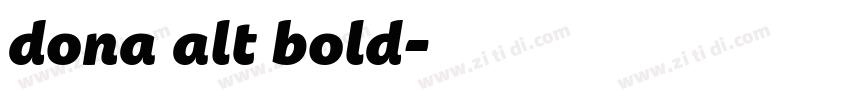dona alt bold字体转换